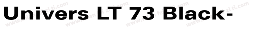 Univers LT 73 Black字体转换